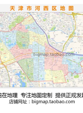 TIANJIN河西区行政区划地图2025版 定制企事业公司街道贴图