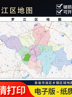 2025年罗江县行政地图办公室街道实物超大装饰画定制街道