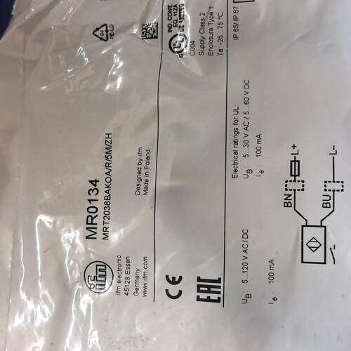 议价MR0134 ifm易福门磁簧开关 5米长度工控开关维修