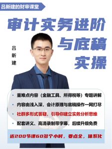 【吕新建】审计实务进阶与底稿实操