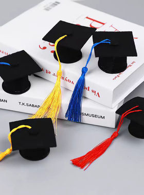 2025成品博士帽毕业季蛋糕装饰摆件学生毕业典礼插牌毛毡学士帽子