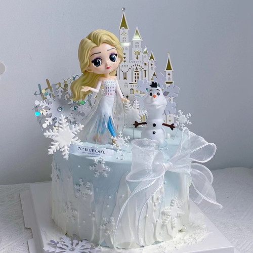 艾莎公主蛋糕装饰摆件