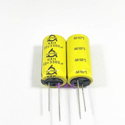 韩国三莹 功放滤波长寿命 电解电容 50V3300UF 3300UF50V 18*35