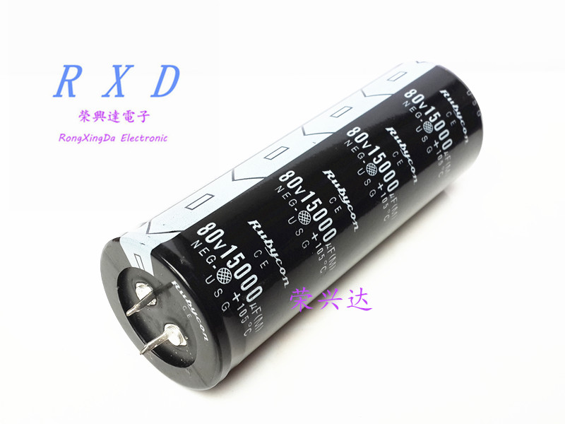 全新音响功放滤波 电解电容 80V15000UF 15000UF80V 体积：35*100