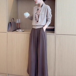 半身裙两件套女气质优雅套装 轻奢高级感针织假两件上衣 时尚 秋季