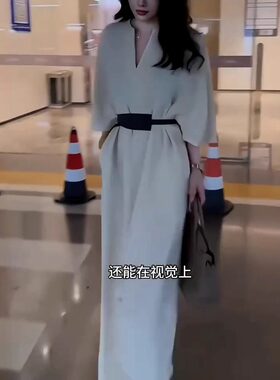 御姐范简单大方气质优雅连衣裙女