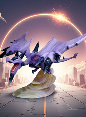 BKM宠物精灵动漫周边公仔装饰品摆件MEGA化石翼龙二次元潮玩手办