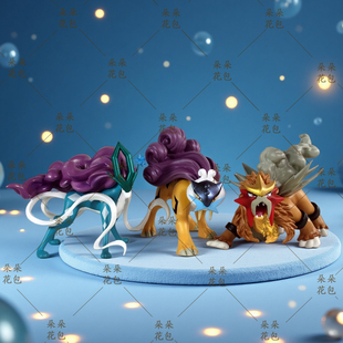 BKM宠物精灵动漫周边公仔摆件凤王亲卫队三圣兽雷公水君炎帝手办