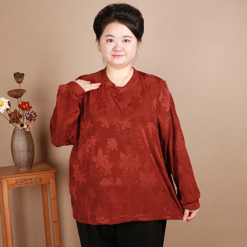 弹力长袖打底衫春秋季特大码上衣