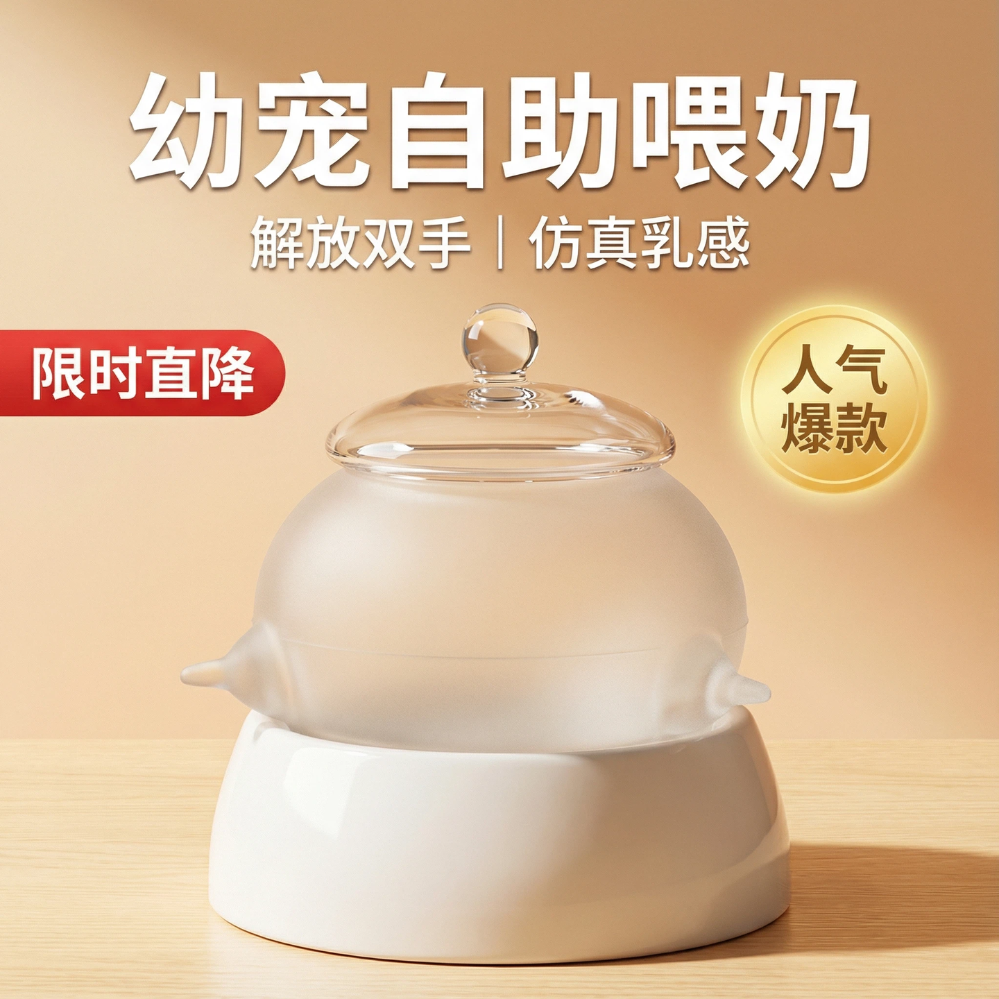 猫咪奶瓶新生幼猫防呛神器仿母乳自动喂奶器小幼犬奶瓶专用防胀气