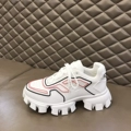 White with Black and Red Stripe