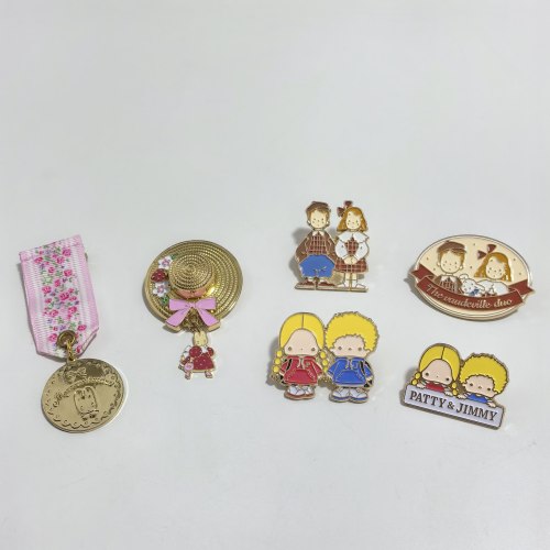 日单 可爱卡通茉莉兔 patty&Jimmy 艾迪艾美金属胸针 徽章