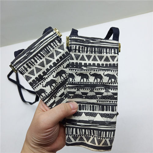 斜挎包布艺民族风小象印花