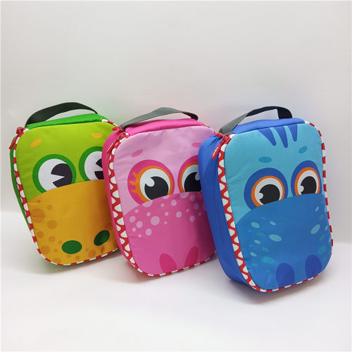 外贸出口以色列可爱卡通河马手提便当包保温袋午餐包饭盒收纳包