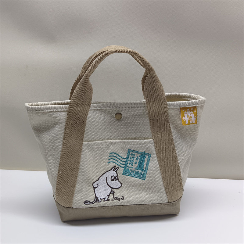 日单 23新款  邮局限定 卡通姆明刺绣 可爱帆布 百搭手拎包 手提,箱包皮具/热销女包/男包,通用款女包,淘宝优惠券,粉丝福利购,淘宝优惠卷