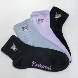 成人袜子 可爱卡通库洛米刺绣 短袜 新款 日单