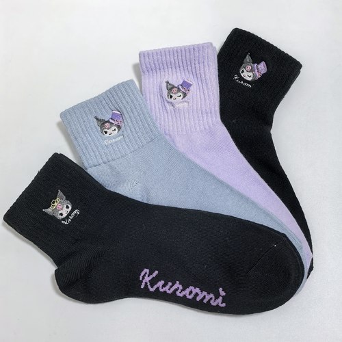 日单 新款 可爱卡通库洛米刺绣 成人袜子 短袜