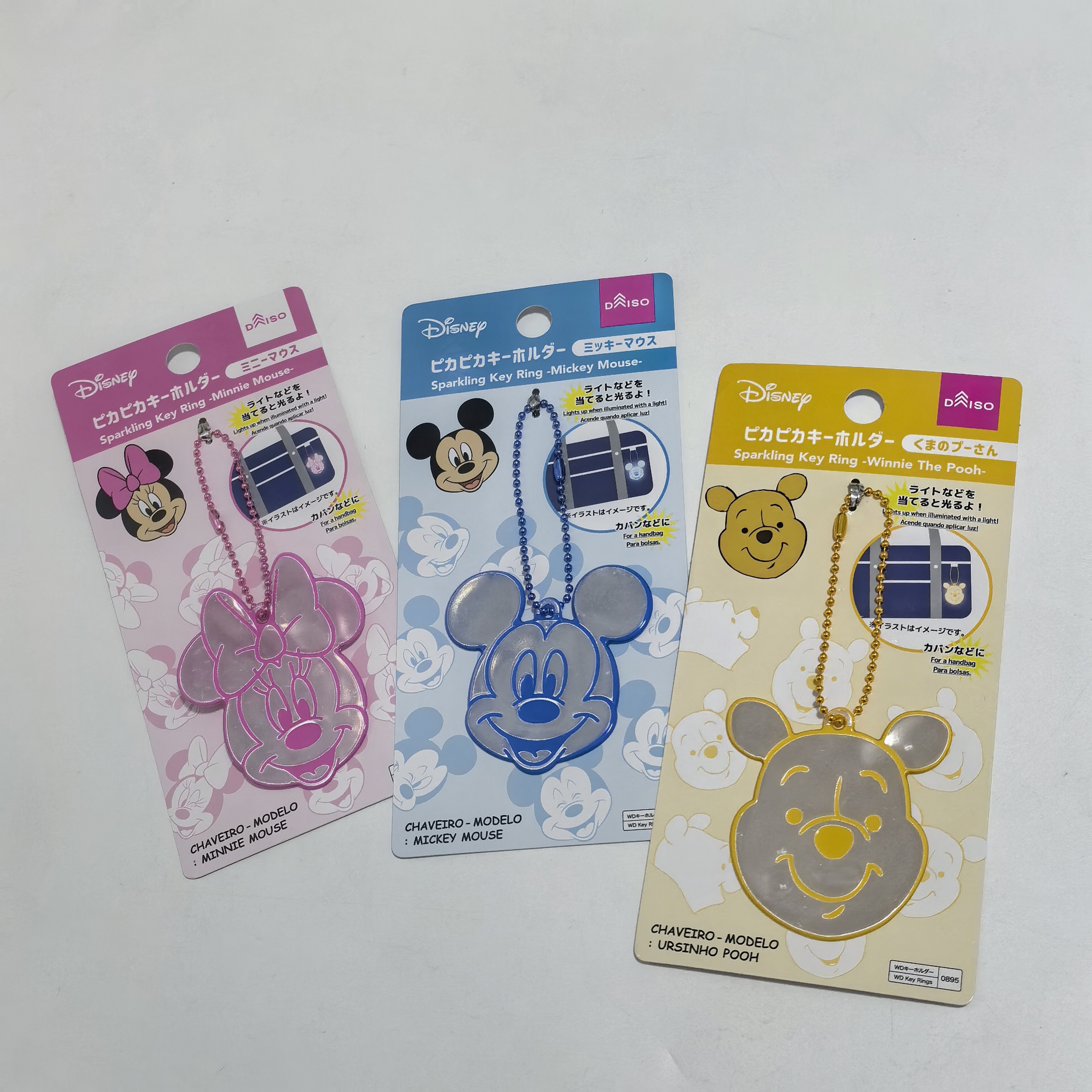 日单 可爱卡通米奇米妮 限定款反光包包挂饰