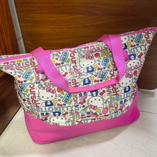 孤品外贸出口可爱卡通HelloKitty短途旅行袋可挂行李箱斜挎单肩包