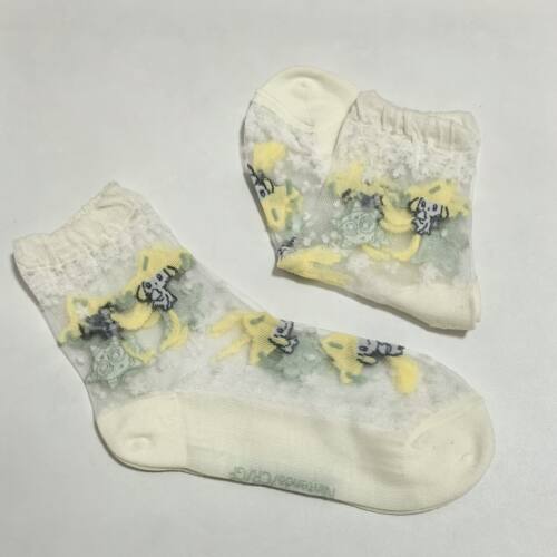 尾单 宠物小精灵 水晶丝半透明 成人袜子 短丝袜