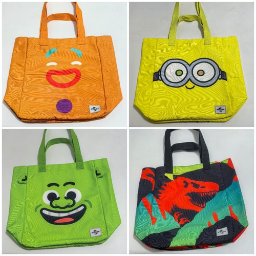 日单 可爱卡通环球影城周边小黄人恐龙帆布购物袋手提单肩2用肩带