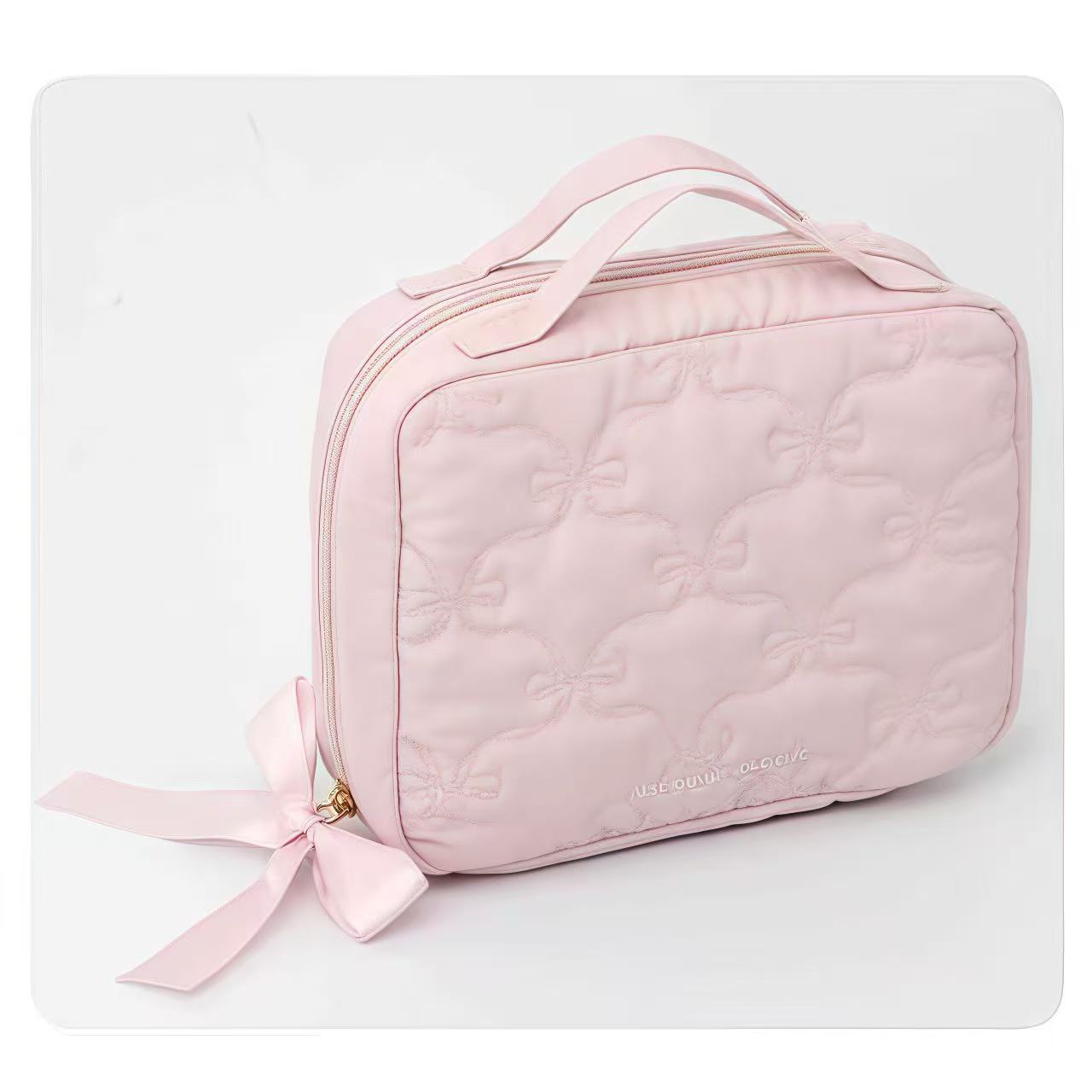 日单杂志附录款限定款maison de FLEUR刺绣 手提化妆包收纳包