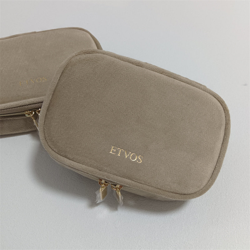 日单 时尚简约百搭 化妆包带镜子 绒面气质小方包 唇膏收纳包,收纳整理,化妆包,淘宝优惠券,粉丝福利购,淘宝优惠卷