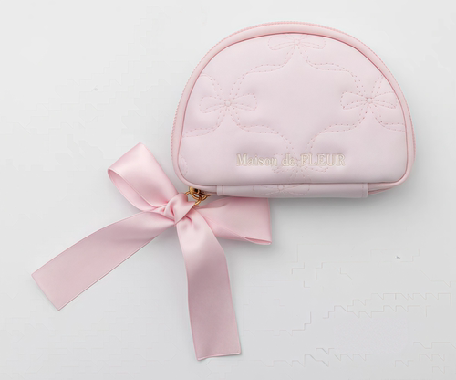 日单杂志附录款限定款maison de FLEUR刺绣小巧便携首饰包 收纳包