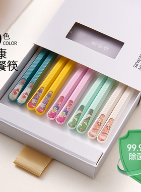 筷子家用高档抗菌防霉分餐家庭专人专用分人儿童合金筷子勺子套装