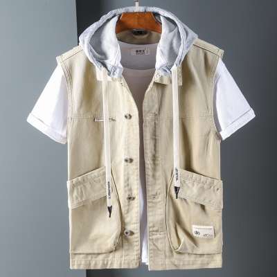 春秋季带帽翻领标准款大口袋夹克