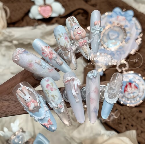 蔷薇小兔春日洛可可穿戴甲