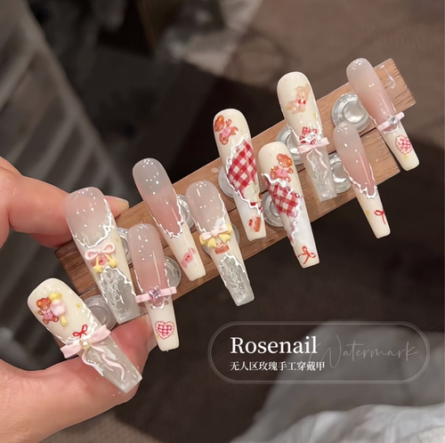 美式小熊甜辣风蝴蝶结穿戴甲