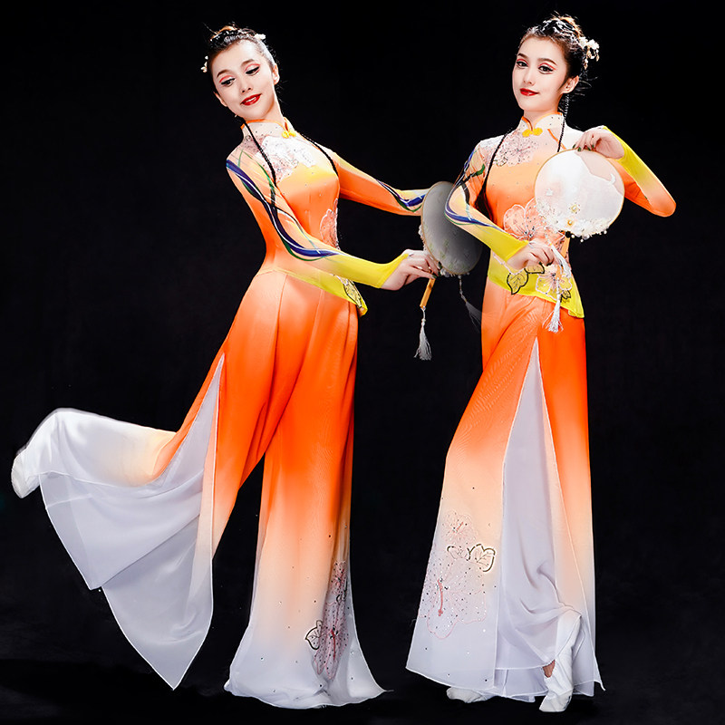 扇子舞服装演出服裙子,扇子舞服装演出服_文秘苑图库