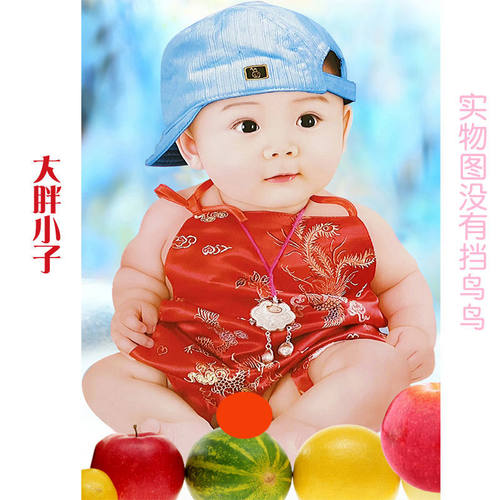 大眼婚房孕妇卧室贴画送子观音小宝宝画像墙贴画双胞备孕照片海报