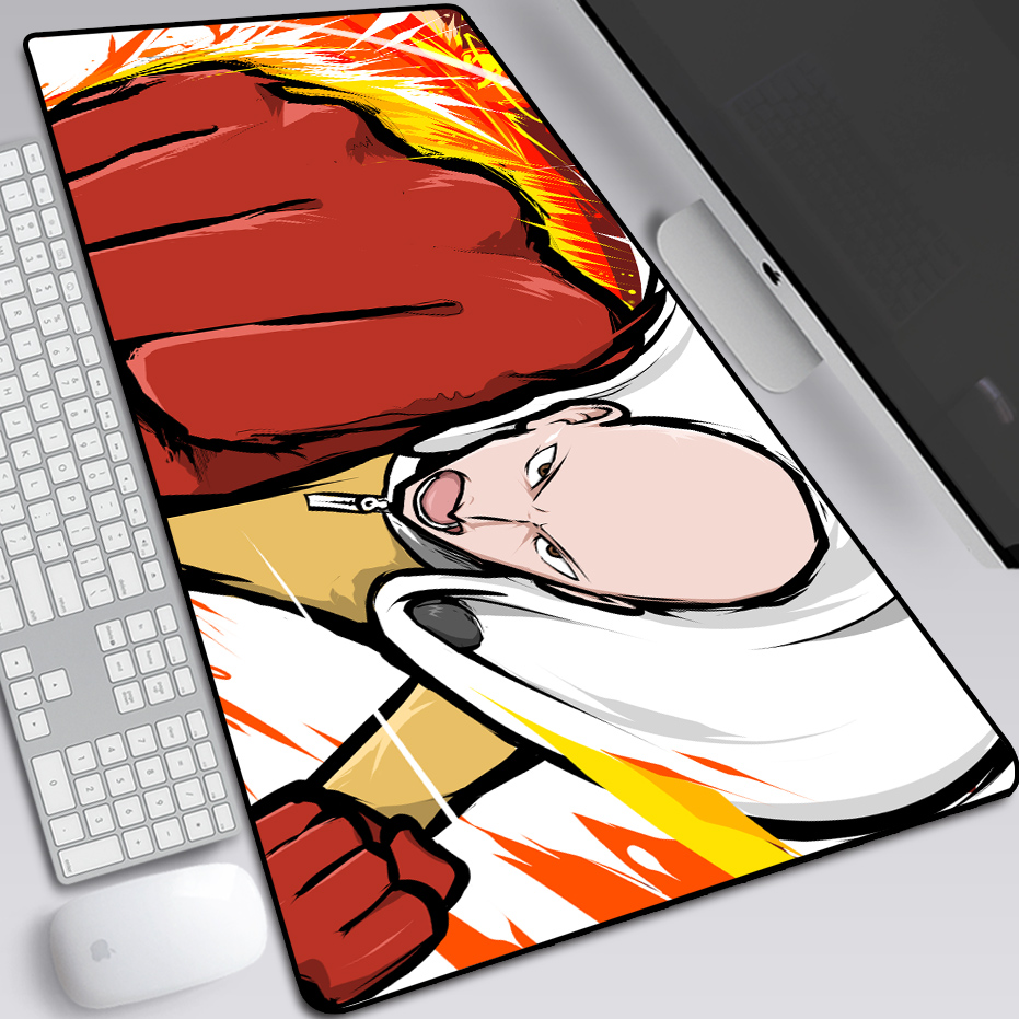 琦玉老师茫然脸一击男一拳超人鼠标垫超大锁边办公电脑键盘防滑垫