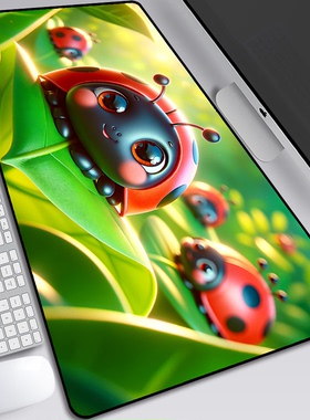七星瓢虫鼠标垫Ladybugs臭麦大夫金龟子动物界周边北美简约风桌垫