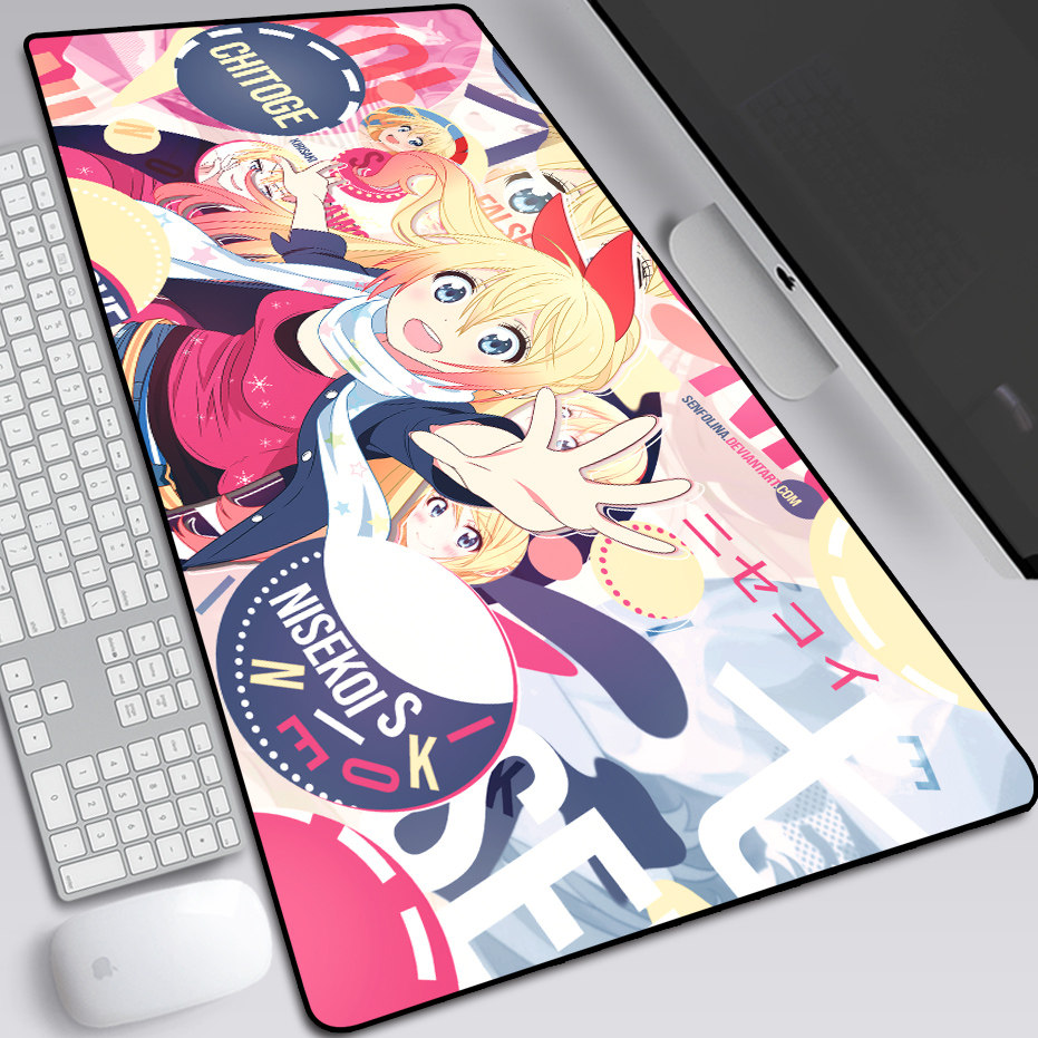 小野寺小咲一条乐桐崎千棘伪恋鼠标垫防滑超大动漫键盘滑鼠课桌垫