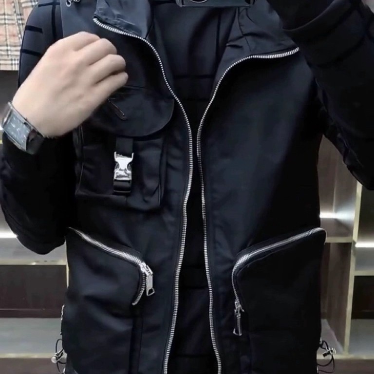 夏季新款潮牌多口袋连帽