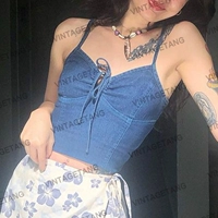 Vintagetang Европейская и американская нишевая группа -To -Hot Girl Denim Bands Женская прилив Insplier