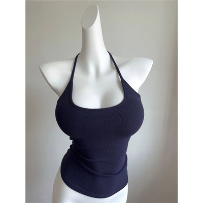 本期bi入!带胸垫吊带 挂脖美背bra瑜伽服背心上衣女夏季新款吊带