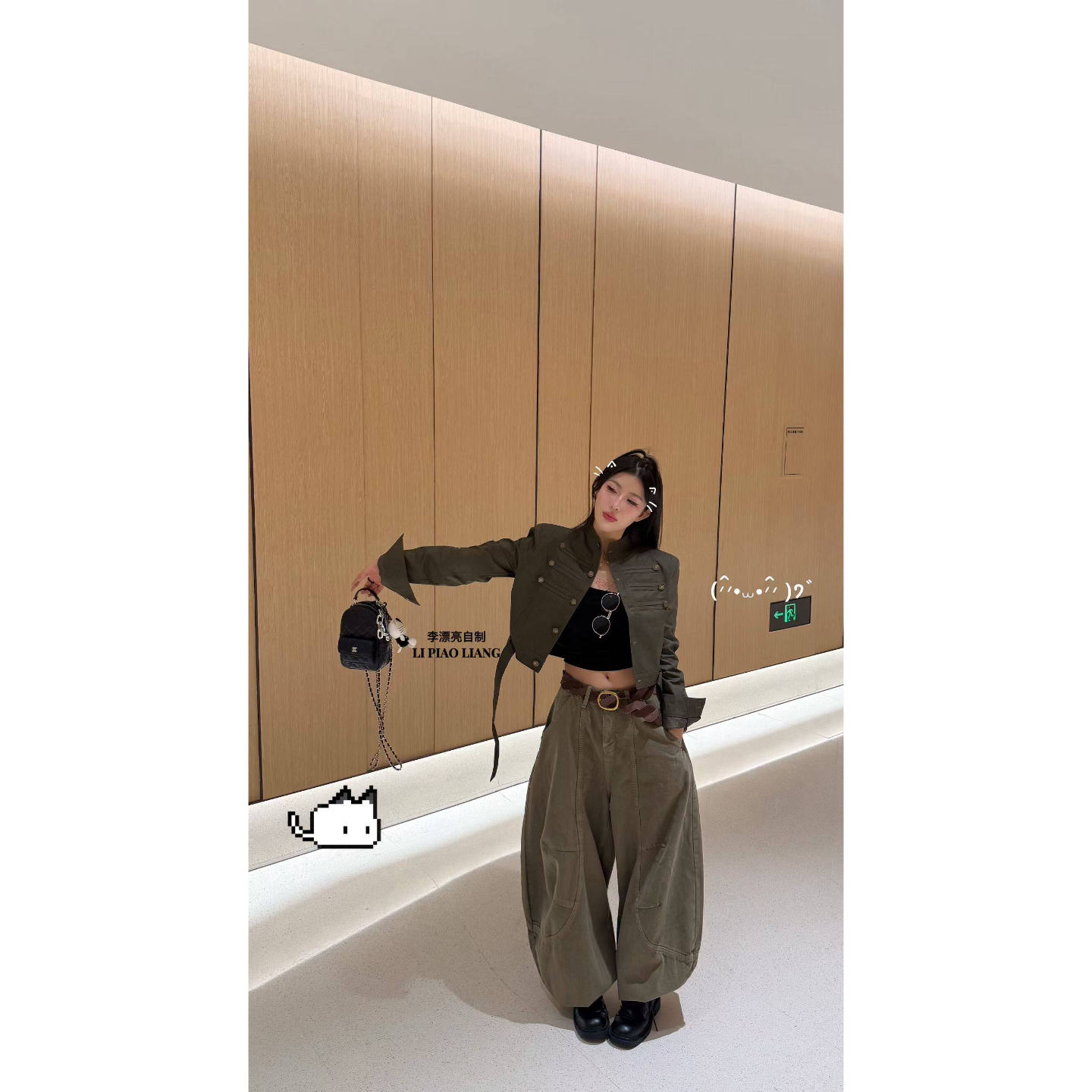 韩版工装短款冲锋衣女透气显高