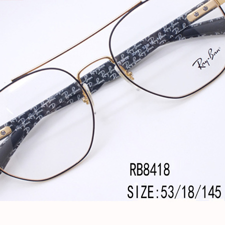 正品男女近视纯钛碳纤维眼镜架大框超轻圆框眼镜框时尚网红RB8418