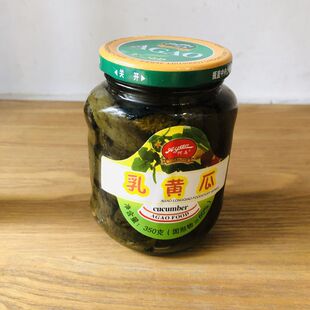阿高师傅牌乳黄瓜玻璃瓶瓶装350g 脆黄瓜 脆瓜片小青瓜小黄瓜