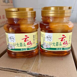 云楼大蒜头糖蒜头 大蒜腌制 腌糖蒜 糖醋蒜头红大蒜糖700克瓶装