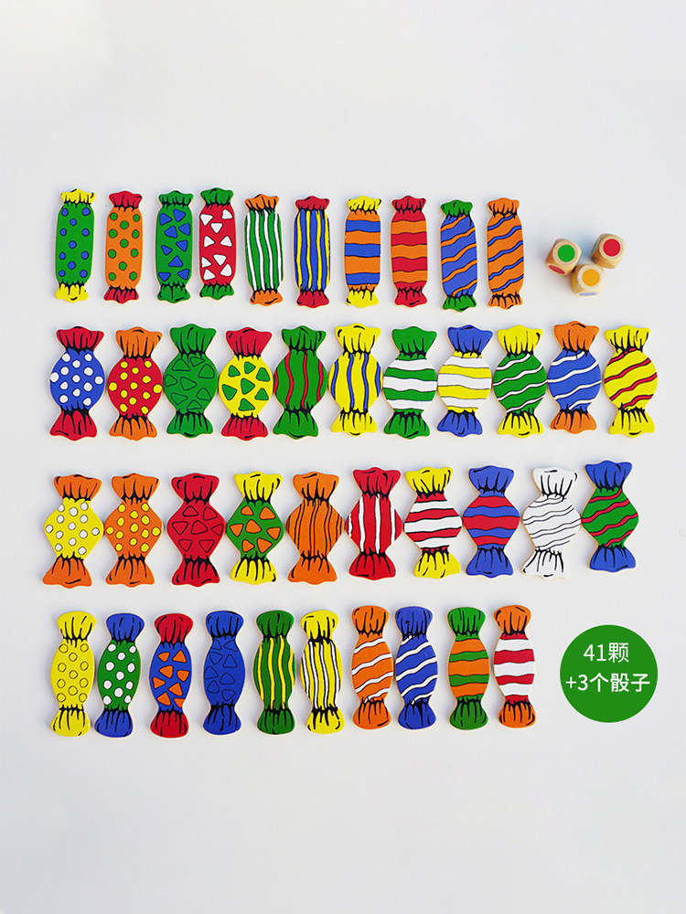 어린이 데스크탑 캔디 컬러 매칭 게임 훈련 집중력 기억 부모-자식 상호 작용 조기 교육 나무 퍼즐