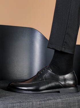 casual slip-on men's shoes loafers 真皮休闲系带一脚蹬男鞋