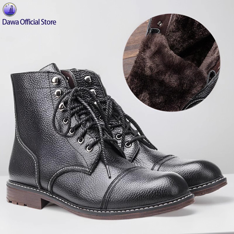 Winter Leather Men's Snow Martin Boots 49/50大码男士雪地靴