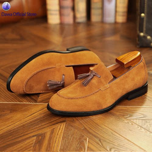 Summer tassel casual men leather shoes lazy slip-on loafers