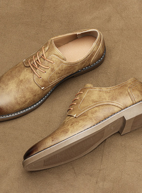 Low-Top Fashion Sneakers Men Retro Flat Casual Leather Shoes