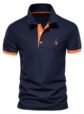 Cotton Polo Shirts for Men Casual Solid Color Slim Fit Tops